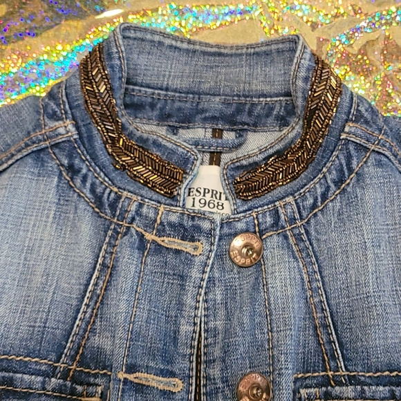 Esprit denim jacket with embellishments - Picture 2 of 9